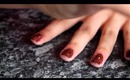 Simple & Quick Glittery Rhinestone Nails