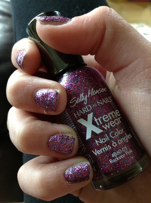 Sparkly purple nail polish! Don't forget to like!