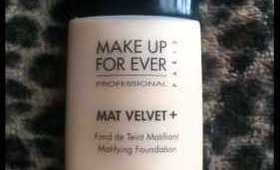 Make Up For Ever Mat Velvet + Oil Free Foundation Swatch