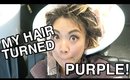 VLOG: MY HAIR TURNED PURPLE! | yummiebitez