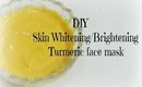 DIY skin Whitening/Brightening Turmeric Face Mask- Home-remedies for skincare with turmeric
