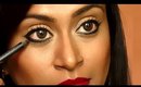 How To Apply Winged Liner Using Pencil/Kajal