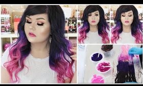 How I Dyed My Hair Extensions Purple to Pink Ombre | VP Fashion Review + Sale