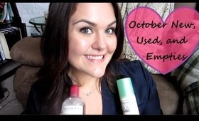 October New, Used and Empties!