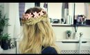 Prom hair tutorial: Floral braided crown with clip in hair extensions