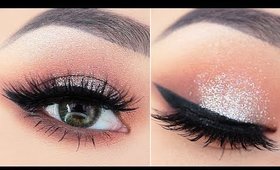 Glitter Eyeshadow Tutorial for Beginners | EASY Smokey Eyeshadow Look