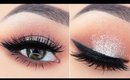 Glitter Eyeshadow Tutorial for Beginners | EASY Smokey Eyeshadow Look