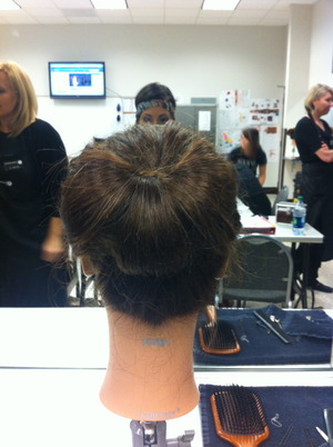 An up-do that looks like a big bow!
