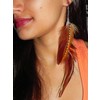 Plumeuphoria Earth Goddess - Single Feather Earring with Feather Charm