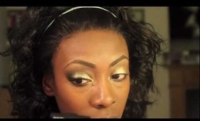 Makeup tutorial, Golden eye series, Smoky Gold