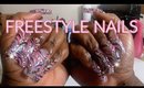 D.I.Y 90's TIPTOP Inspired Freestyle Nails | Acrylic Application & Designs for Beginners !!!