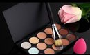TRACI K BEAUTY - Professional 15 Color Contour Palette with Sponge and Brush