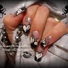 Monochrome Valentines Nail Art, How To Beads On A String 
