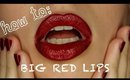 How to make your lips BIGGER! BIG RED LIPS (before & after)