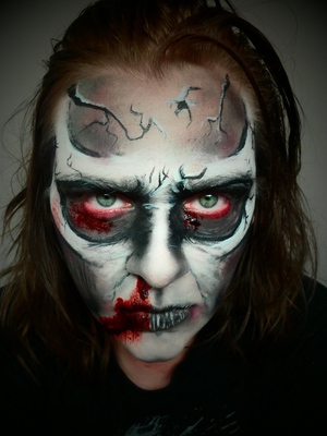 My 2nd makeup for my 2012 Halloween series.
Animated/ Cartoon - Zombie/ Demon/ Skull Makeup
watch the tutorial here:> http://youtu.be/RkQ7rI7NwXQ