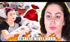 TENTEI FAZER UMA MAKE COM PRODUTOS MISTERIOSOS DO SACO DO PAPAI NOEL.. ?? | Duda Fernandes