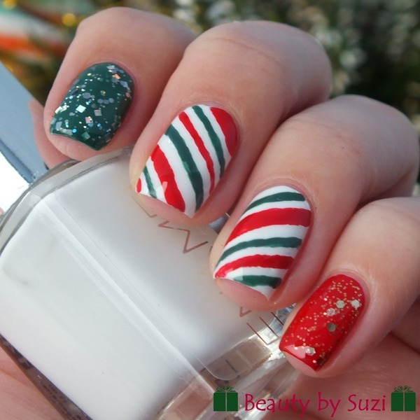 Christmas nail art: Candy Cane | Suzi V.'s (BeautyBySuzi) Photo ...