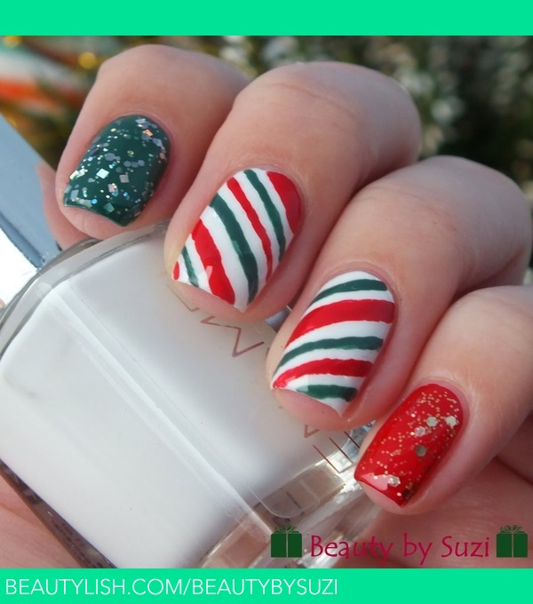 Christmas nail art: Candy Cane | Suzi V.'s (BeautyBySuzi) Photo ...