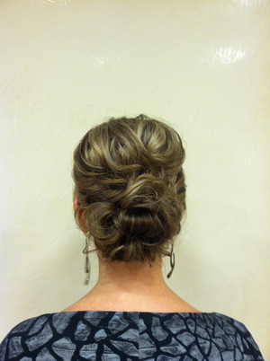 My textured Up-do rear view