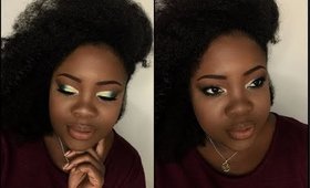 Gradiant Green Eye Shadow Look