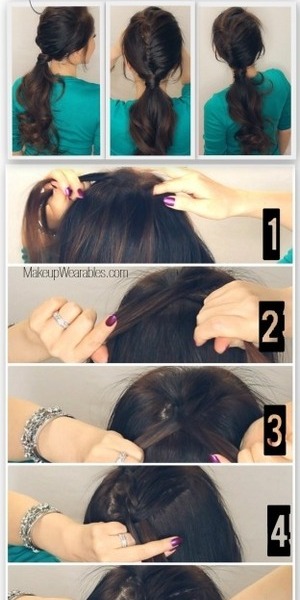 See how to do this on your own hair -

http://www.makeupwearables.com/2014/01/fishtail-braid-ponytail-hairstyle.html