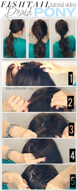 Hair Tutorial | How to Half-French Fishtail Braid into a Fancy Ponytail  hairstyle | Tina - MakeupWearables L.'s (makeupwearables) Photo | Beautylish