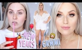 🍾 NEW YEARS EVE Get Ready With Me! 💕  Silver Liner & Cute Outfit! 😍