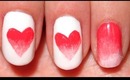 Valentine's Day Nails: Ombre Hearts