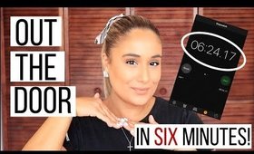 FASTEST MAKEUP TUTORIAL EVER | OUT THE DOOR IN SIX MINUTES!