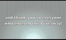 GIVEAWAY WINNER ANNOUCEMENT!