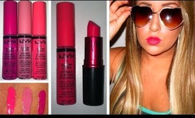 NEW NYX Butter Gloss + DUPE for MAC Viva Glam Nicki