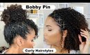 Spice Up Curly Hairstyles With Bobby Pins