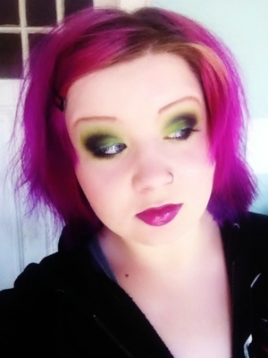 I couldn't find my decent camera this day, so its terrible quality but I LOVED this makeup.