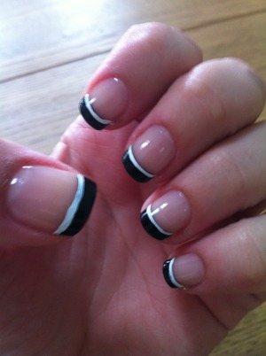 Black and white manicure