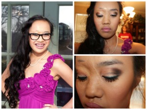 This is the makeup I did for my Senior prom last week! Plus a shot with my hair and dress. Hope you like!

Other Products:
NARS highlighting blush powder in Albatross
Urban Decay factory and blackheart (Naked 3)
Sephora Microsmooth baked bronzer in 01 Honey Heat