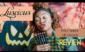 REVIEW: Luscious Cosmetics Pout Maker Lip Crayon (with Lip Swatches!)