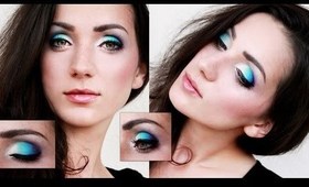 Wakacyjne Ombre eyes   kosmetykomania   Makijaż kolorowy dla zielonookiej