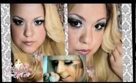 Lady Gaga's Poker Face Eye Tutorial /Maquillaje de Lady Gaga Poker face