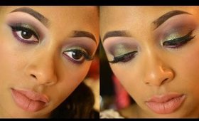 TUTORIAL: Smokey Wine, Pink & Green Eyes