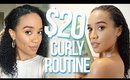 $20 Curly Hair Routine 💸 | Start To Finish!