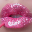 Lip Art, Beautiful Baby Pink Color With Glitter Tint