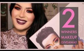 2 WINNERS HUGE  MAKEUP GIVEAWAY! JAMES CHARLES PALETTE & MORE! #morphexjamescharles #makeupgiveaway