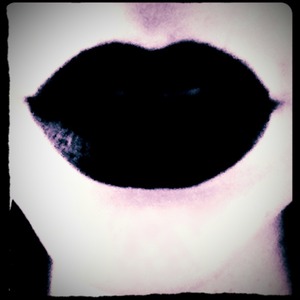 Gothic black Lips using Illamasqua pristine lipstick 