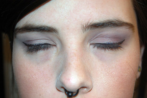 I used Soulmates, Cut the cake, Kiss the Bride and First dance. I also used Urban Decay 24/7 liquid eyeliner in Retrograde.

http://jessbeez.blogspot.com/2012/02/valentines-day-314-romantic-purple.html