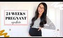 24 WEEKS PREGNANCY UPDATE | symptoms, maternity jeans, & bump shot!
