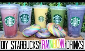 DIY Starbucks Rainbow Drinks! Easy & Healthy Alternatives