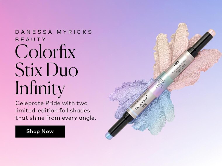 Celebrate Pride with two limited-edition foil shades that shine from every angle. Swipe, layer, and wear wherever you want more light. Shop the Danessa Myricks Beauty Infinity Colorfix Stix Duo at Beautylish.com