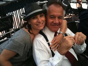 Tony Sirico and I on the set of Sports Heaven - Department Head and personal artist to Mr. Sirico