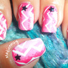 Ombre Pink Zig Zag Chevron Nail Art