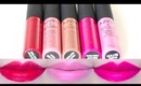 NYX Soft Matte Lip Cream Swatches on Lips 5 colors
